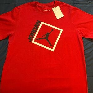 Nike Jordan Red Short Sleeve Shirt